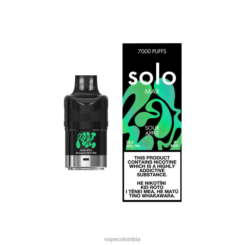 Vape Desechable - Solo MAX vaina XV00L80 manzana agria
