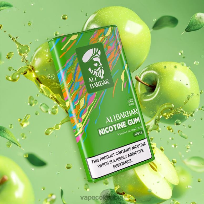 Vape Desechable - Alibarbar chicle de nicotina manzana 6NJ0698
