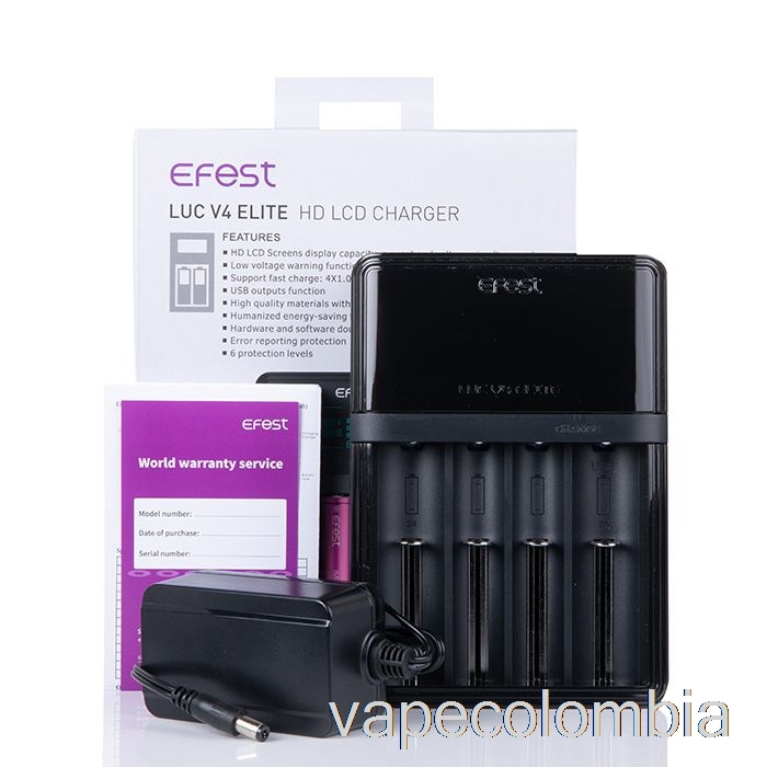 Kit Completo De Vapeo Efest Luc V4 Elite Hd Lcd Cargador