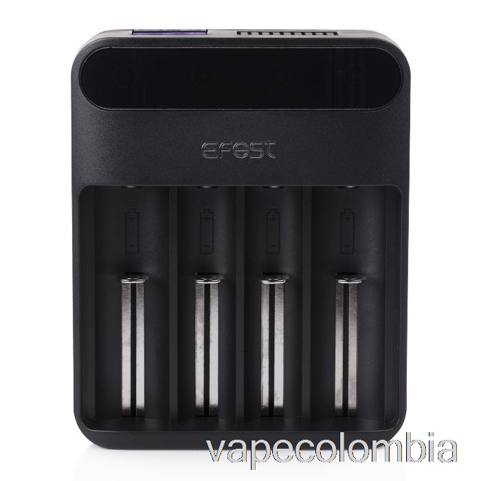 Kit Completo De Vapeo Efest Lush Q4 Cargador De Batería Led Inteligente De 4 Bahías
