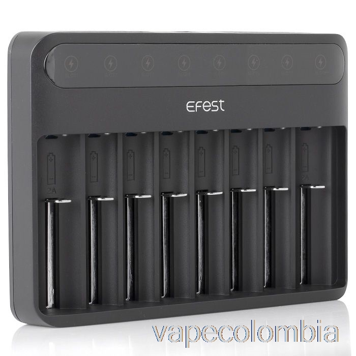Vape Desechable Efest Lush Q8 Cargador De Batería Inteligente De 8 Bahías