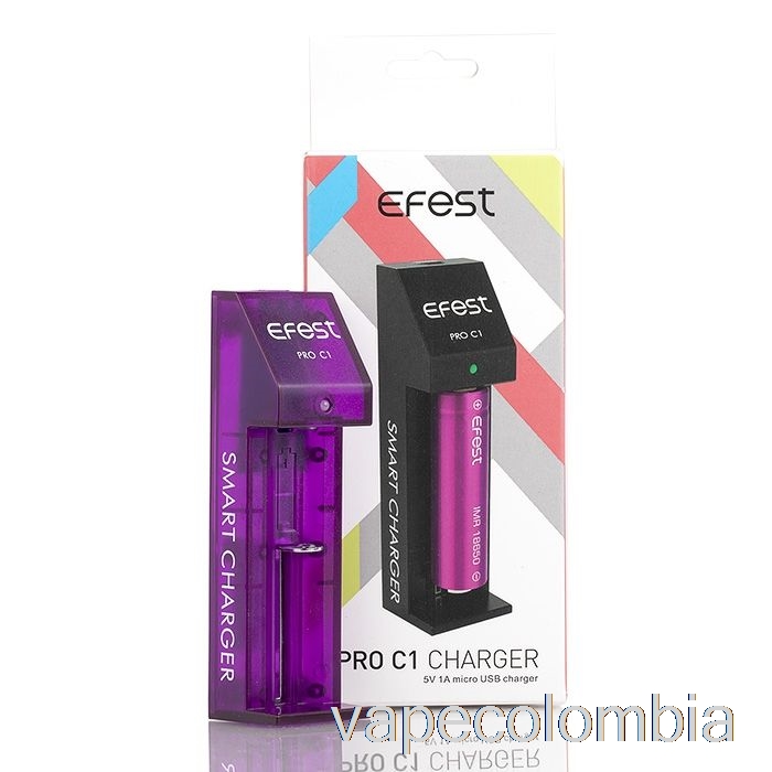 Vape Recargable Efest Pro C1 Cargador De Batería Inteligente De 1 Bahía