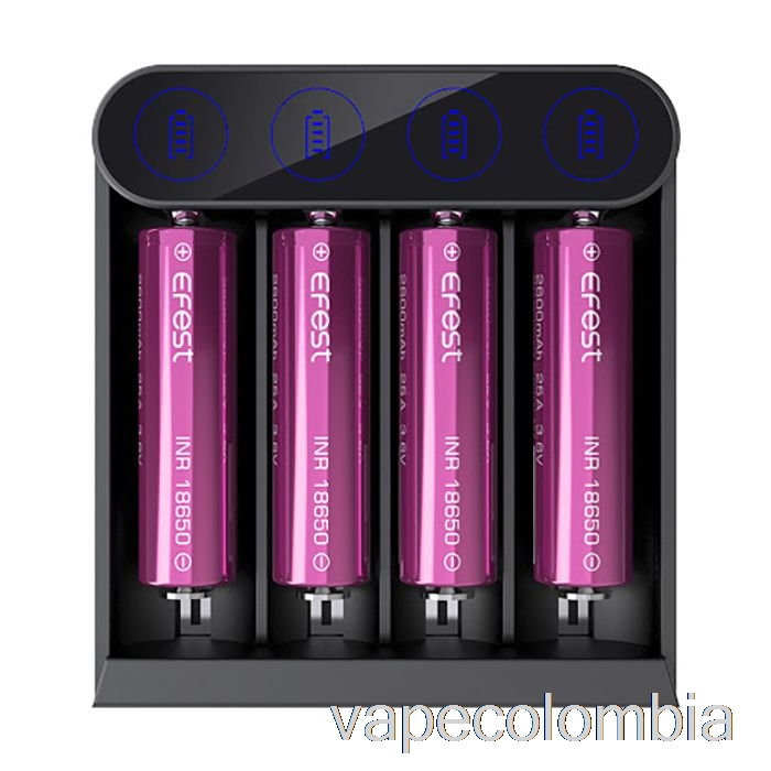 Cargador De Batería Recargable Para Vapeo Efest Slim K4 Usb-c