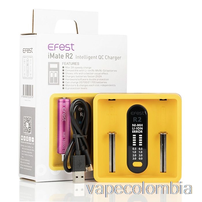 Kit Vape Completo Efest Imate R2 Cargador Qc Inteligente