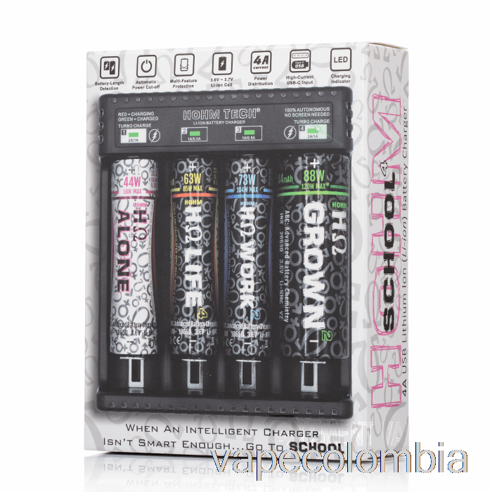 Kit Completo De Vapeo Hohm Tech School 4 4a Cargador Usb-c