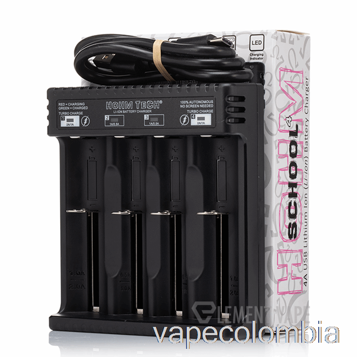 Kit Completo De Vapeo Hohm Tech School 4 4a Cargador Usb-c