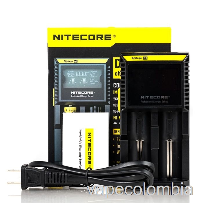 Cargador De Batería Vape Desechable Nitecore D2 (2 Bahías)