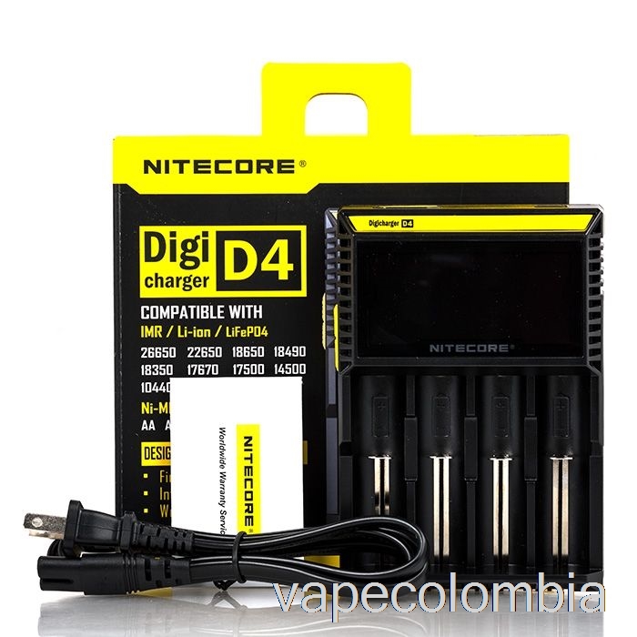 Cargador De Batería Vape Desechable Nitecore D4 (4 Bahías)