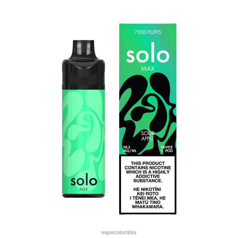 Vape Desechable - Solo MAX kit de cápsulas XV00L70 manzana agria