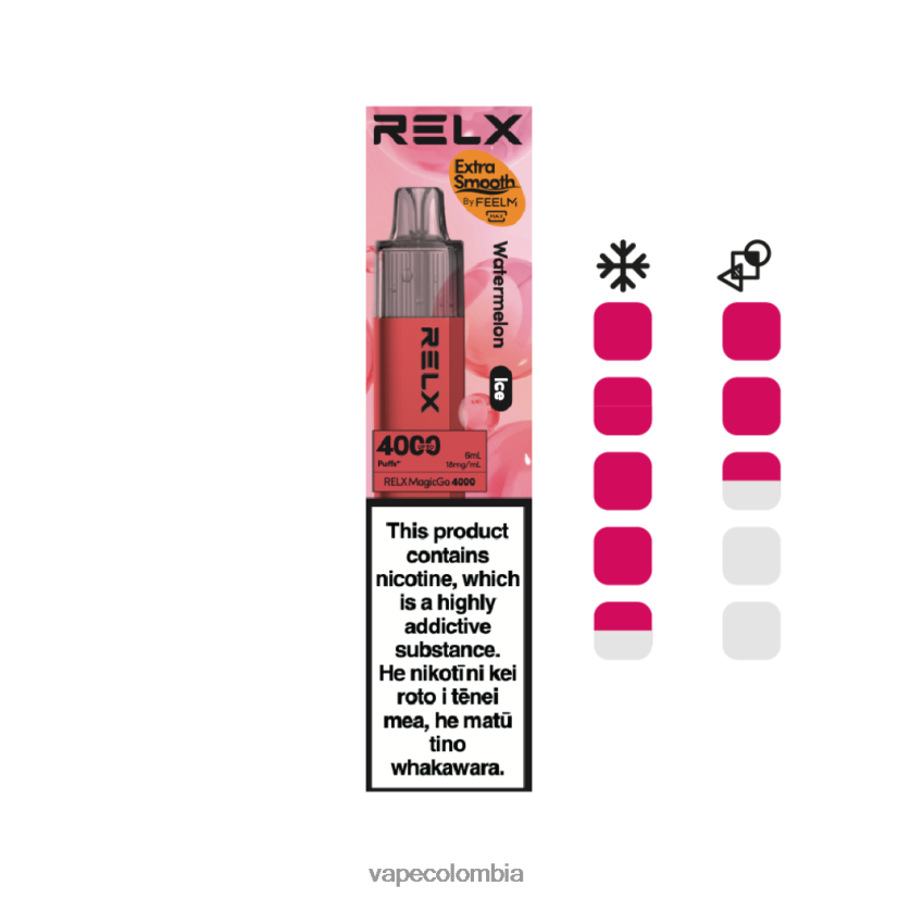Vape Colombia - RELX MagicGo 4000 vaporizadores desechables sandía (hielo) 20VZDF7