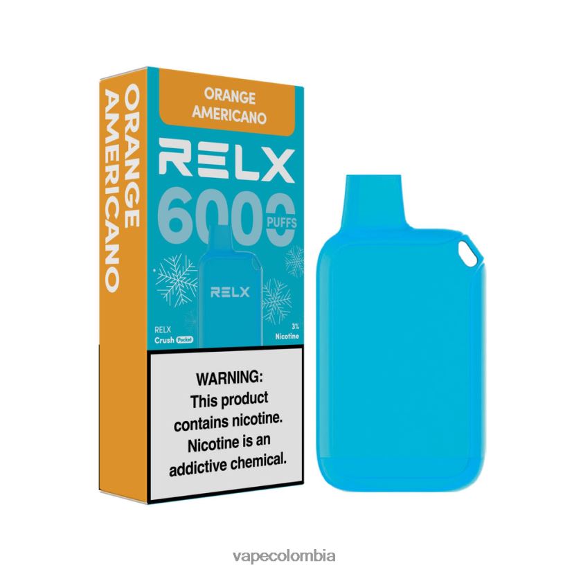 Vape Colombia - RELX Crush Pocket 6000 helado naranja americana 20VZDF15