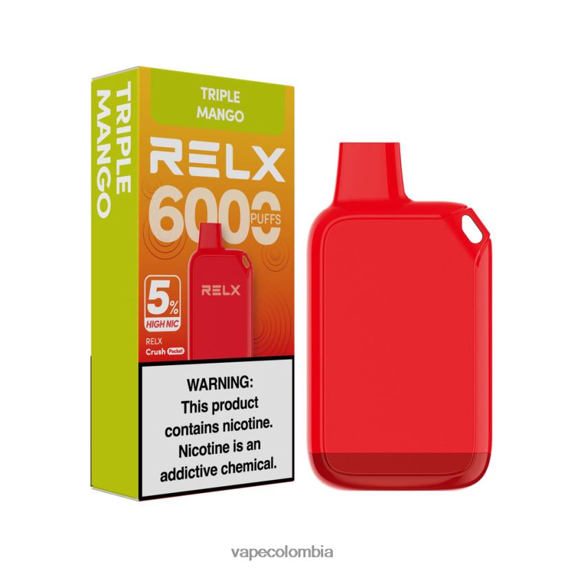 Vape Desechable - RELX Crush Pocket 6000 5% alto nic mango triple 20VZDF26