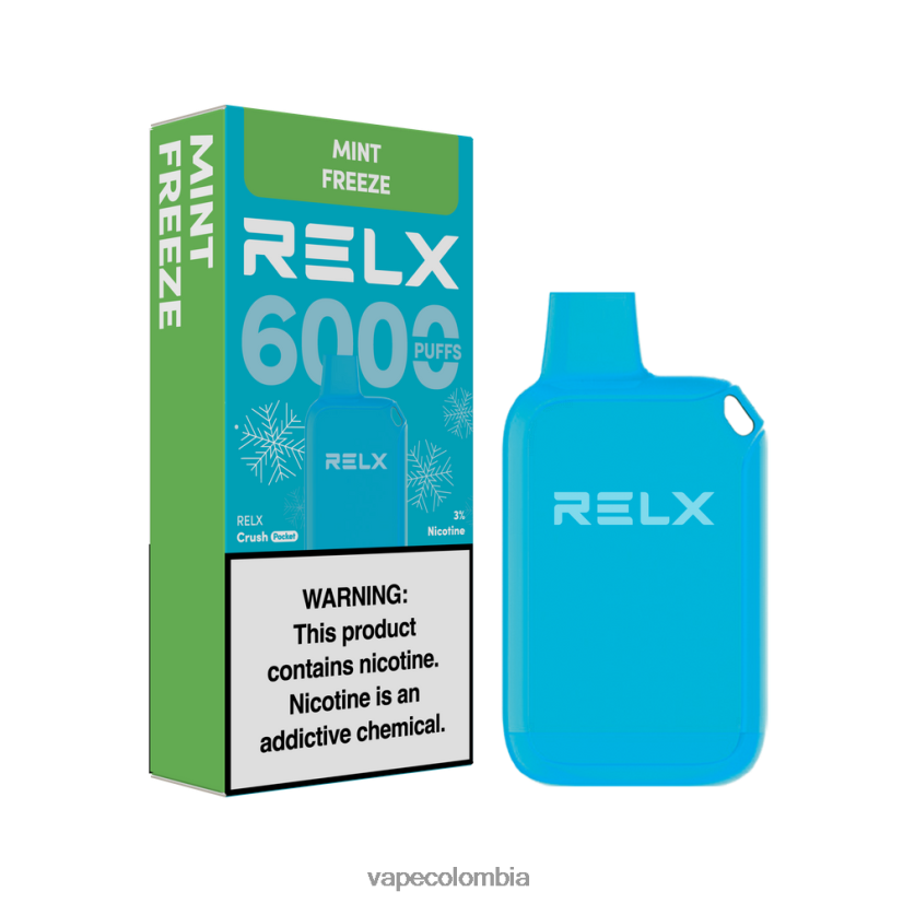 Vape Desechable - RELX Crush Pocket 6000 helado congelación de menta 20VZDF12