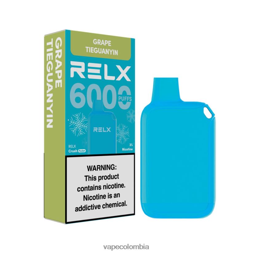 Vape Desechable - RELX Crush Pocket 6000 helado uva tieguanyin 20VZDF18