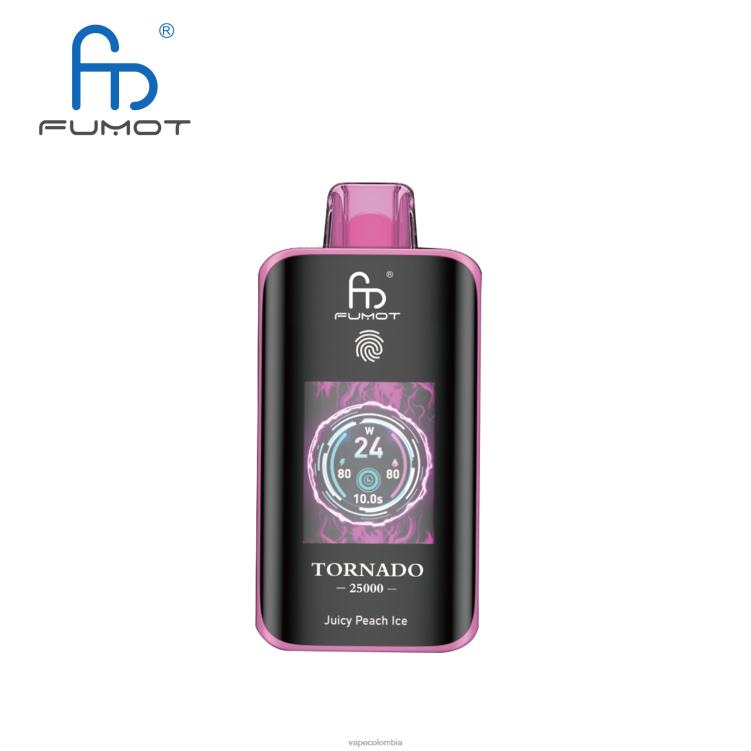Vape Colombia - jugoso hielo de durazno Fumot Tornado 25000 vaporizadores desechables 2BV6T7
