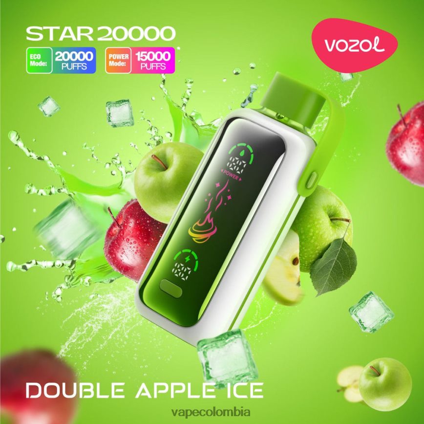 Vape Colombia - doble hielo de manzana VOZOL STAR 20000 HJ0D4F7