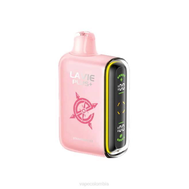 Vape Desechable - hielo de fresa 0L48104 LAVIE PLUS 15000 bocanadas