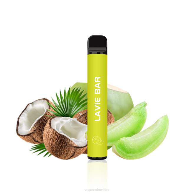 Vape Desechable - melón coco 0L48324 LAVIE BAR Versión al 2% 800 inhalaciones