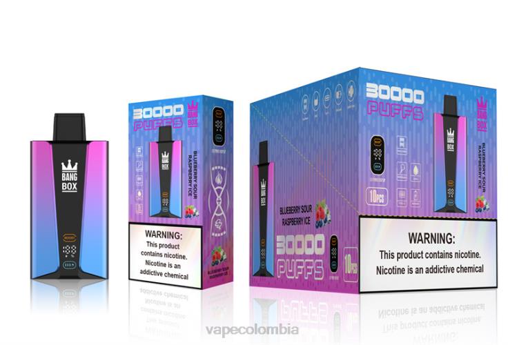 Vape Colombia - Bang Box Pantalla inteligente de 30000 inhalaciones H68XP81 arándano frambuesa agria hielo