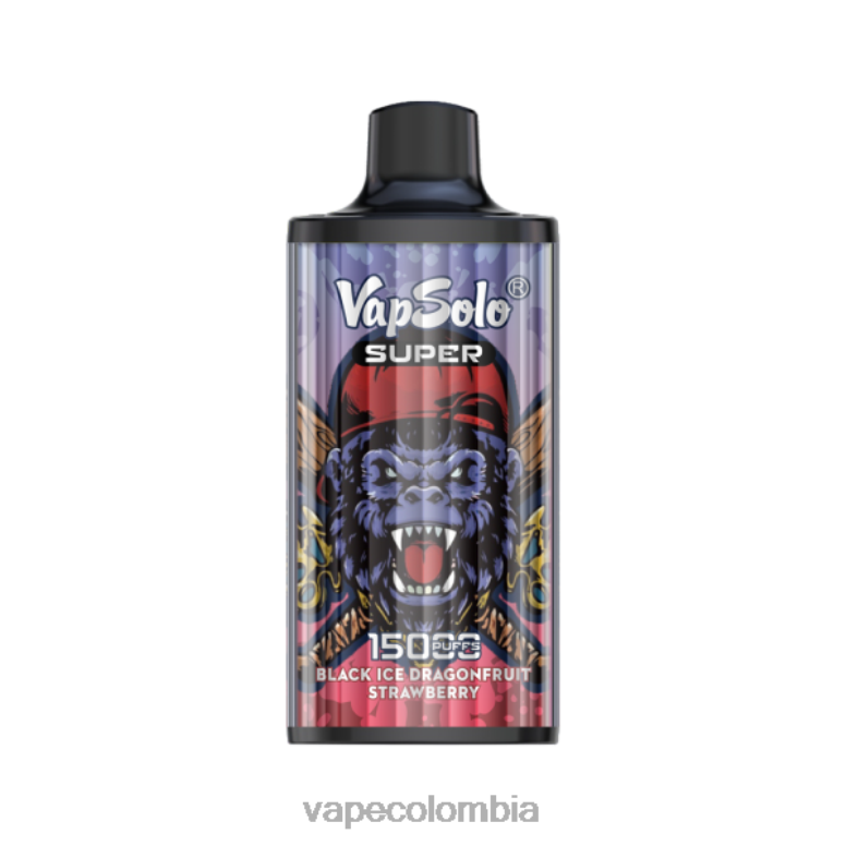 Vape Colombia - Vapsolo SUPER vaporizador desechable fresa de drango de hielo negro 6NJ06125