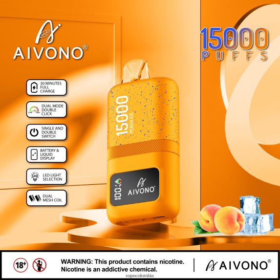 Vape Colombia - hielo de durazno Aivono AIM magic 15000 ZTD82259