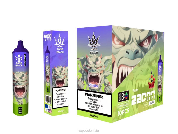 Vape Desechable - Bang Beach Pantalla inteligente de 22000 inhalaciones. H68XP18 vimto