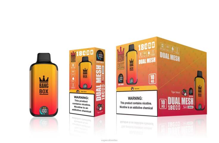 Vape Desechable - Bang Box 18000 bocanadas H68XP94 sangre de tigre