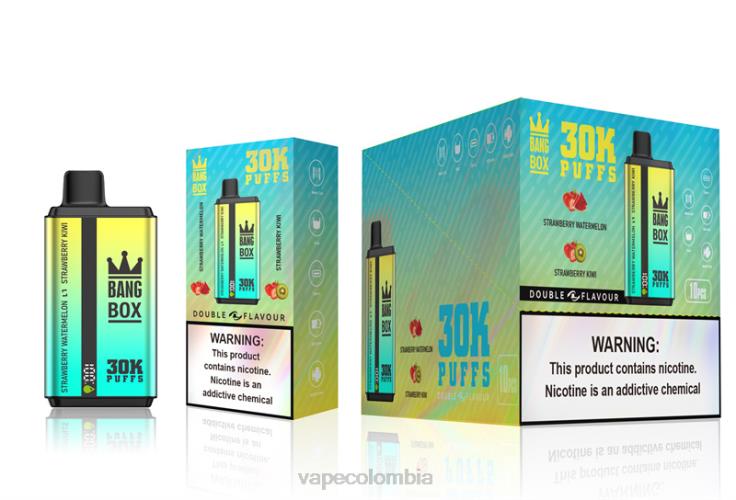 Vape Desechable - Bang Box 30000 inhalaciones de dos sabores. H68XP64 sandía fresa y kiwi fresa