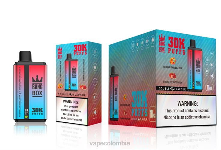 Vape Desechable - Bang Box 30000 inhalaciones de dos sabores. H68XP68 chicle de sandía y sandía de fresa