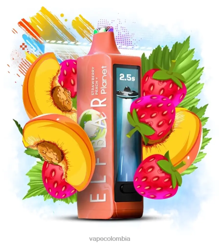 Vape Desechable - Elf Bar Planet 25000 durazno fresa RZP4F28