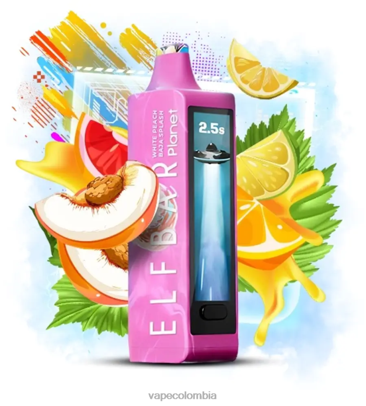 Vape Desechable - Elf Bar Planet 25000 salpicadura de melocotón blanco baja RZP4F20