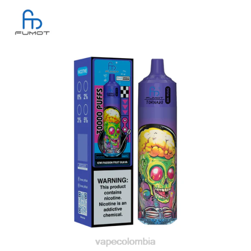Vape Desechable - Fumot Tornado música de 30k kiwi maracuyá guayaba 6H8014