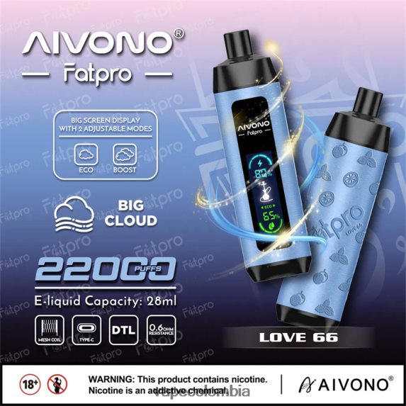 Vape Desechable - amor 66 Aivono Fatpro 22000 ZTD8226