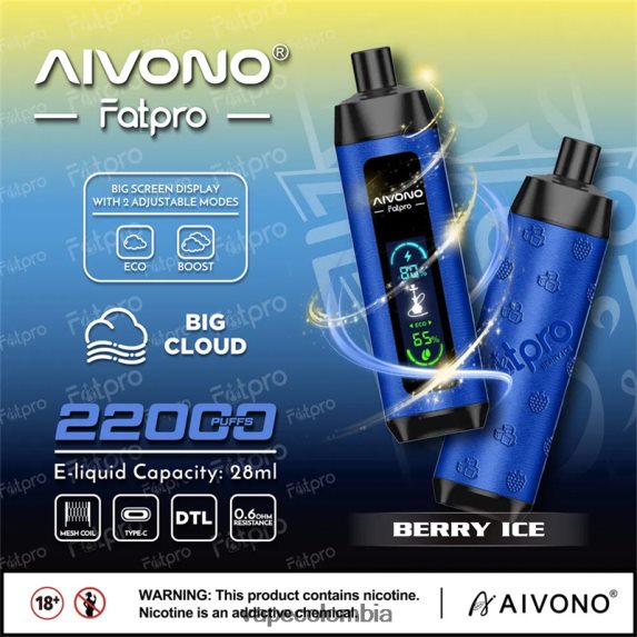 Vape Desechable - hielo de baya Aivono Fatpro 22000 ZTD82210