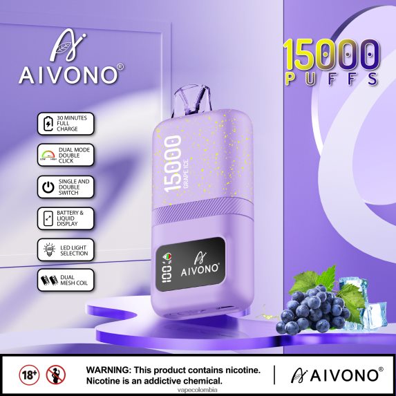 Vape Desechable - hielo de uva Aivono AIM magic 15000 ZTD82260
