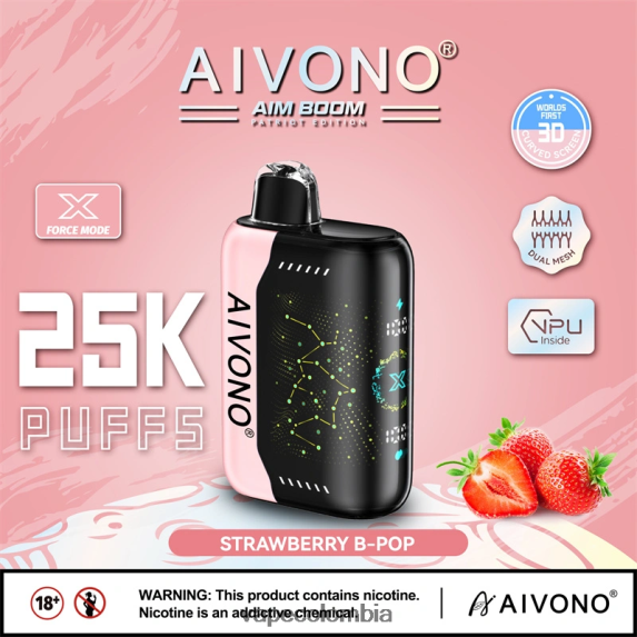 Vape Desechable - pop b de fresa Aivono AIM BOOM 25000 ZTD822352