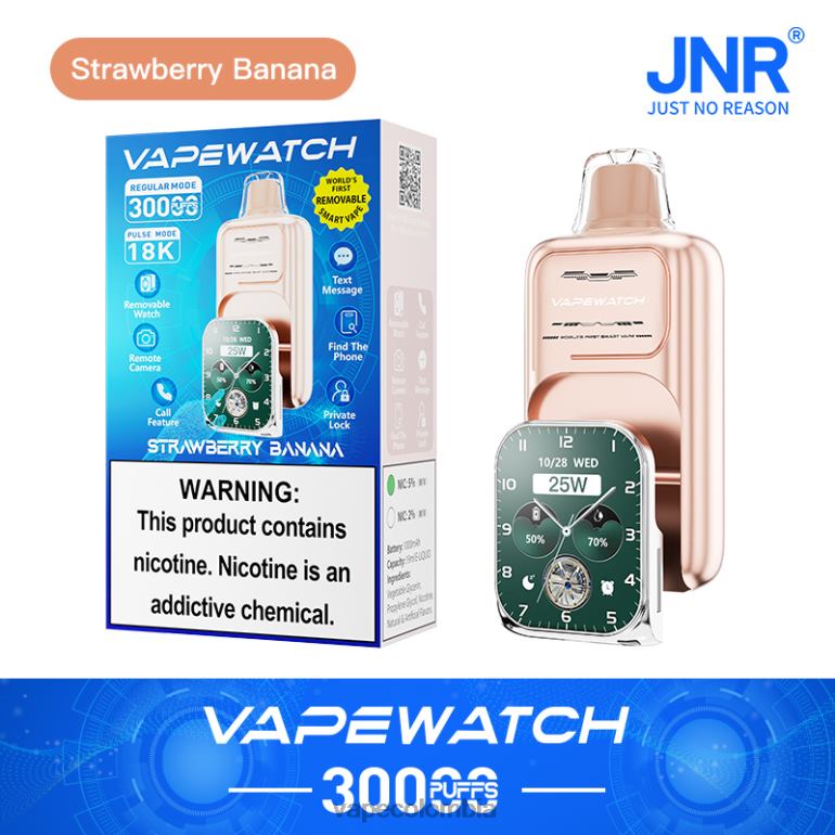 Vape recargable - plátano fresa JNR reloj vapeador H6RP7