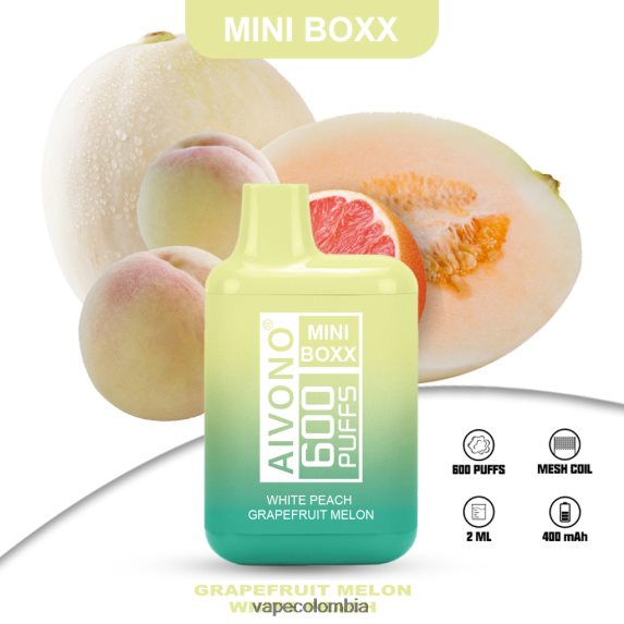 Vape Colombia - melón melocotón blanco pomelo Aivono AIM MINI BOXX 600 ZTD822241