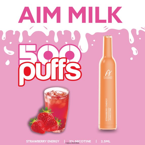 Vape Desechable - energía fresa Aivono AIM MILK 500 ZTD822266