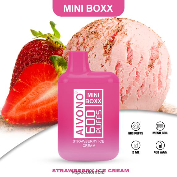 Vape Desechable - helado de fresa Aivono AIM MINI BOXX 600 ZTD822232