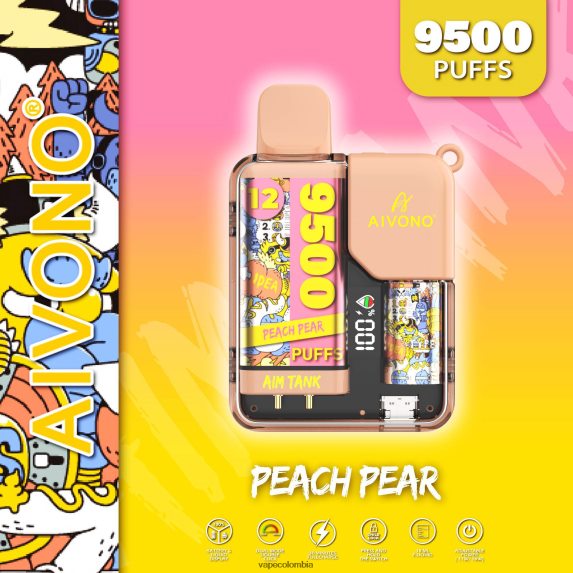 Vape Colombia - pera durazno Aivono AIM TANK 9500 ZTD82241