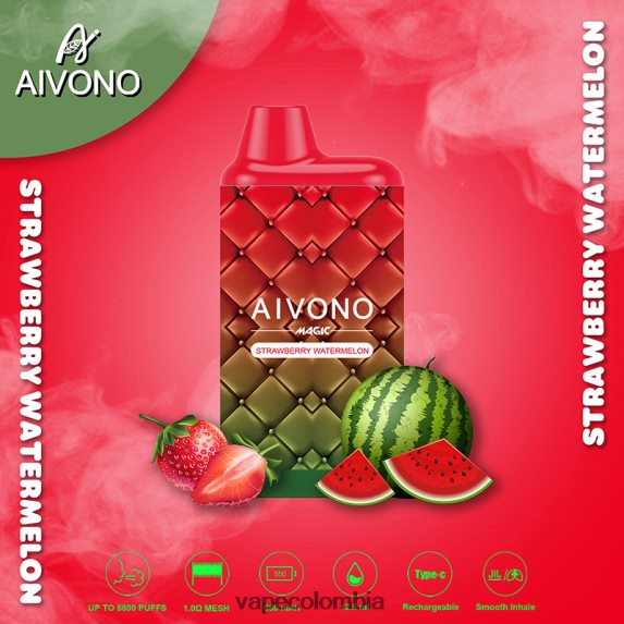 Vape Colombia - sandia fresa Aivono AIM MAGIC cigarrillo de caja de 5800 bocas ZTD82299