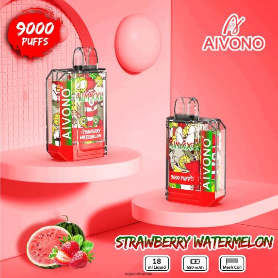 Vape Colombia - sandia fresa Aivono AIM XXL 9000 pegatina boca transparente ZTD82253