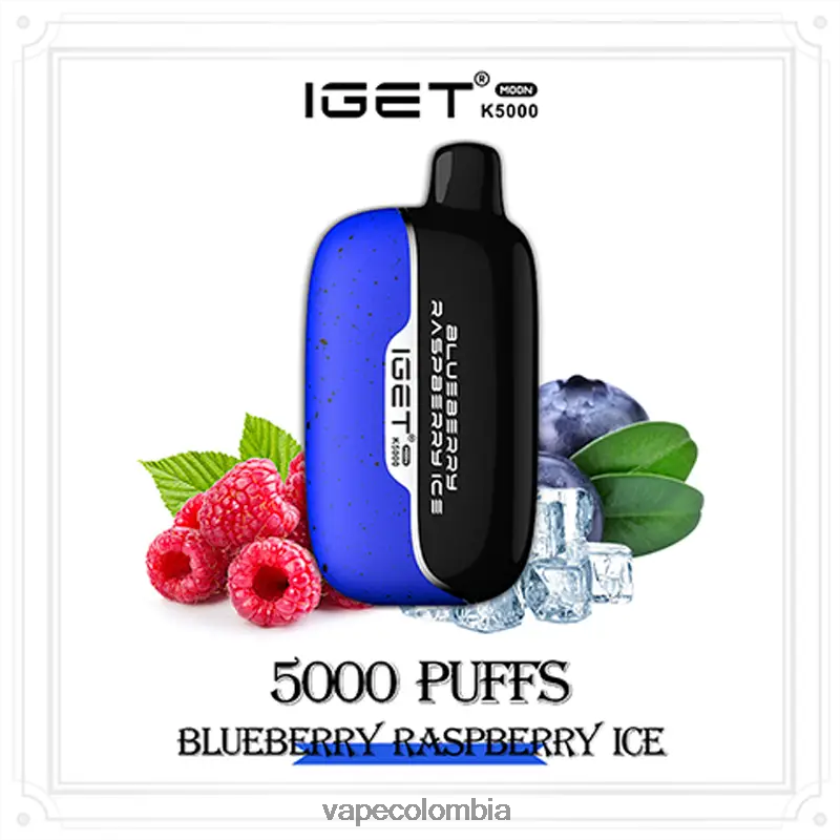 Vape Desechable - hielo de frambuesa y arándanos IGET Moon k5000 06LHXV3