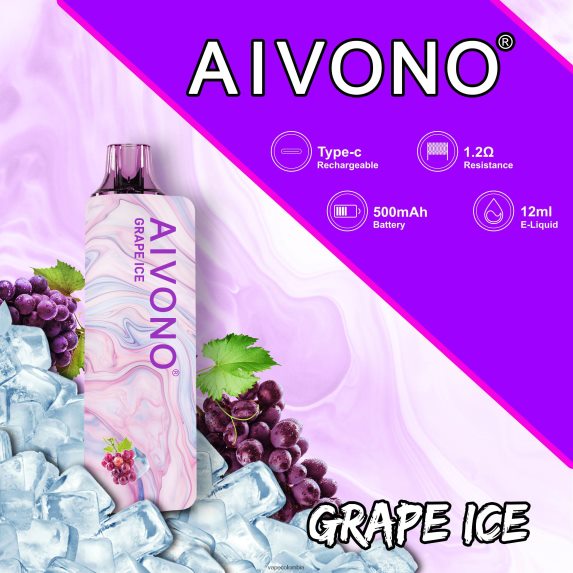Vape Desechable - hielo de uva Aivono AIM GUN 7000 ZTD822102