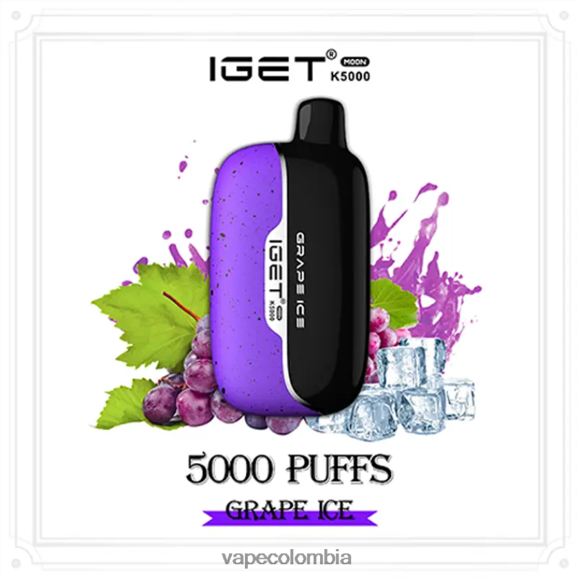 Vape Kit Completo - hielo de uva IGET Moon k5000 06LHXV4