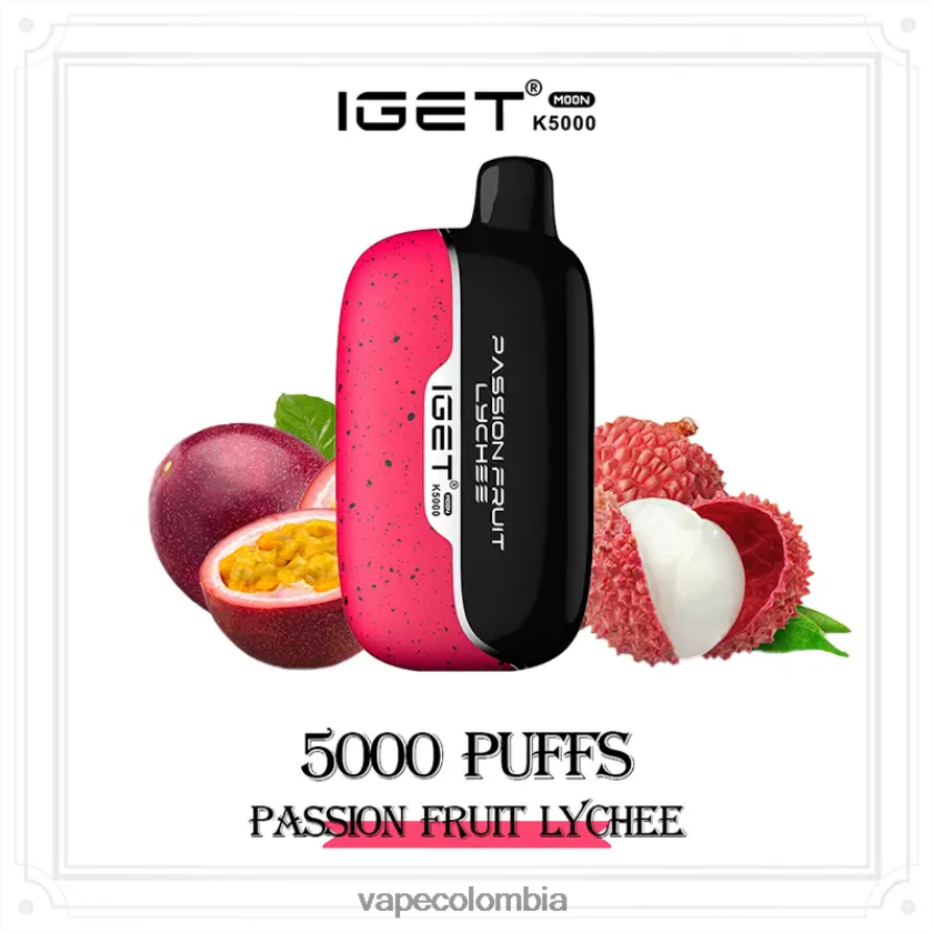 Vape Recargable - lichi de maracuyá IGET Moon k5000 06LHXV10