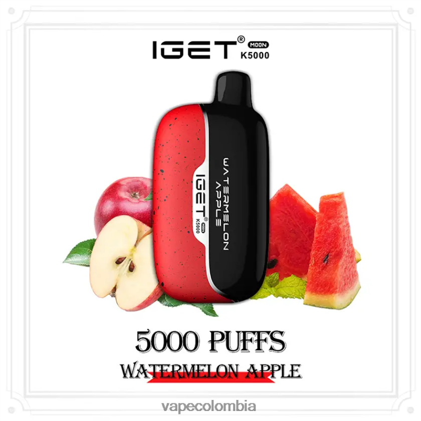 Vape Recargable - manzana sandia IGET Moon k5000 06LHXV6